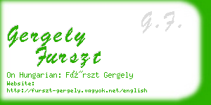 gergely furszt business card